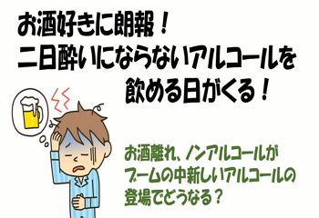 お酒好きに朗報！二日酔いにならないアルコール